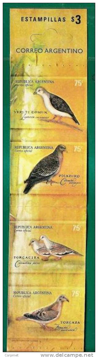 DOVE - COLOMBE - PALOMAS - VF ARGENTINA Autoadhesive CARNET - Pigeons & Columbiformes