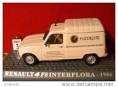 RENAULT 4 F6 INTERFLORA 1986 UNIVERSAL HOBBIES 1/43 FOURGONNETTE - Utilitaires