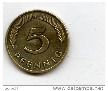 ALLEMAGNE 5 PFENNIG 1991 F - 5 Pfennig