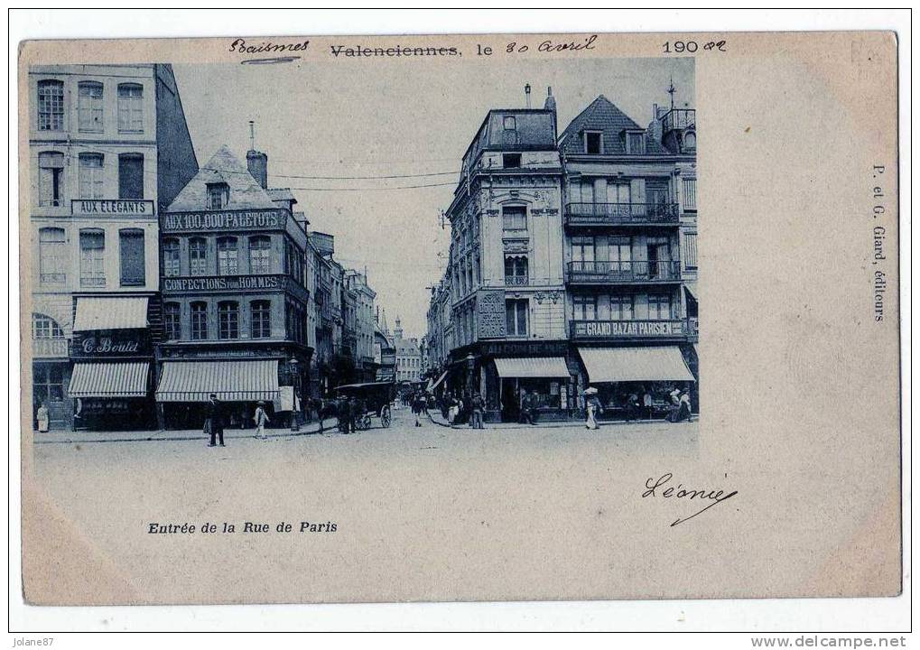 CPA    59     RAISMES 1902     ENTREE DE LA RUE DE PARIS - Raismes