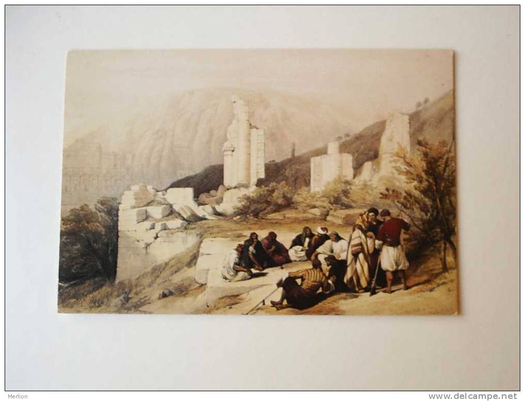 Jordan - Petra Ruins Of Triumphal Arch  - By David Roberts 1839      Caa 1970´s    VF D34969 - Giordania