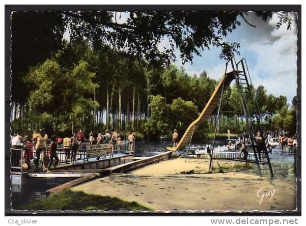 77 SOUPPES SUR LOING Bords Du Loing, Piscine, Toboggan, Animée, Ed Guy 6401, CPSM 10x15, 196? - Souppes Sur Loing