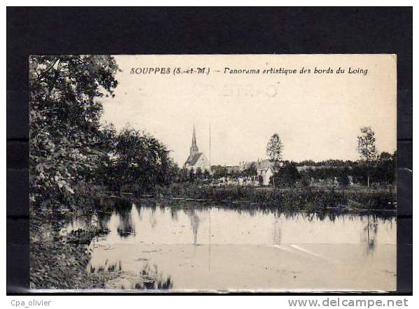 77 SOUPPES SUR LOING Bords Du Loing, Vue Générale, Panorama Artistique, Ed ?, 192? - Souppes Sur Loing