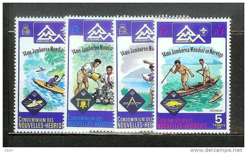 Nlles HEBRIDES - POSTE 410 à 413** - 14éme JAMBOREE MONDIAL En NORVEGE - Altri & Non Classificati