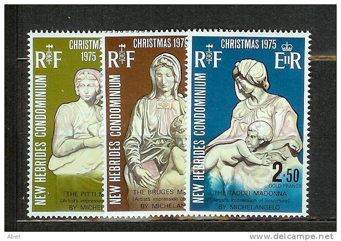 NEW HEBRIDES - POSTE 421 à 423** - CHRISTMAS 1975 - Altri & Non Classificati