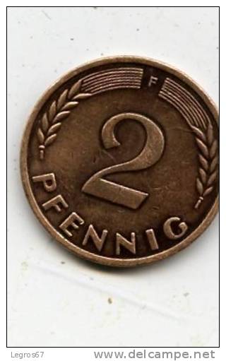 ALLEMAGNE 2 PFENNIG 1958 F - 2 Pfennig