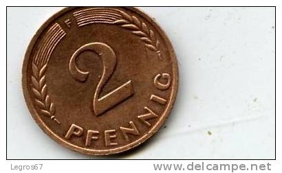 ALLEMAGNE 2 PFENNIG 1961 F - 2 Pfennig