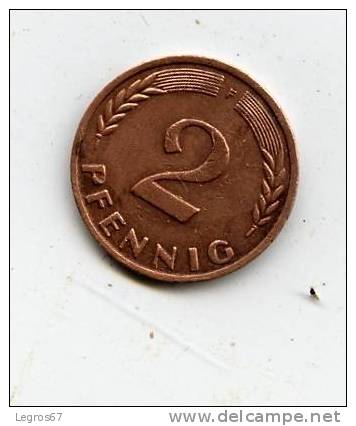 ALLEMAGNE 2 PFENNIG 1969 F - 2 Pfennig