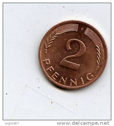 ALLEMAGNE 2 PFENNIG 1976 F - 2 Pfennig