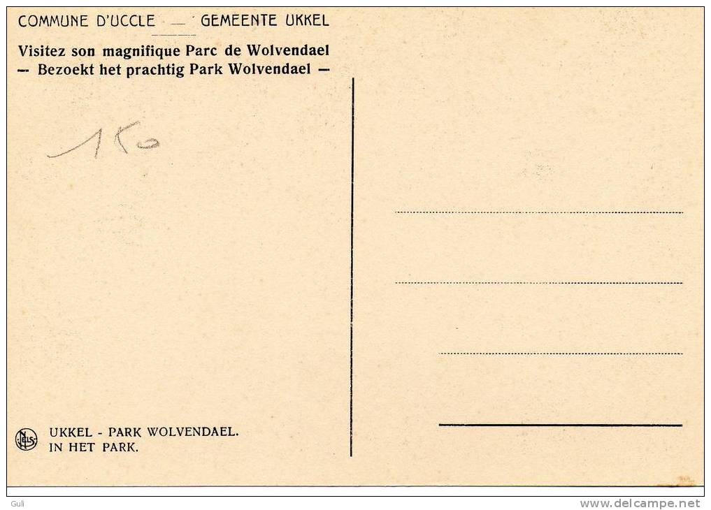 UCCLE - UKKE L-Belgique-parc   De Wolvendael-intérieur Du Parc - PRIX FIXE - Uccle - Ukkel