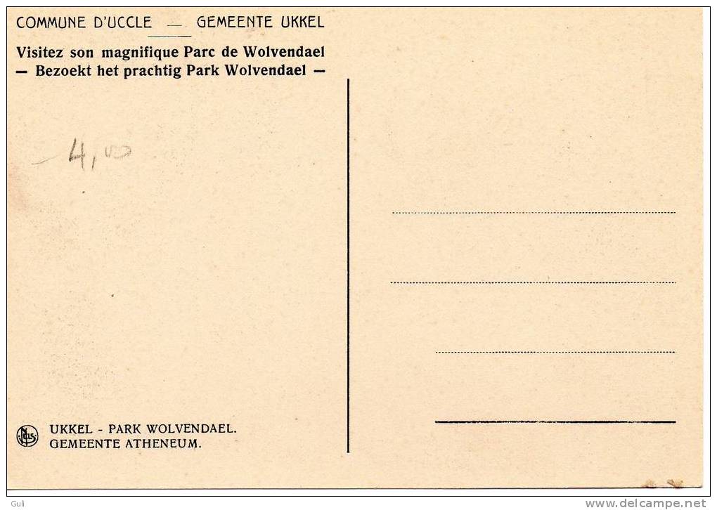 UCCLE -  UKKEL-Belgique-parc   De Wolvendael-L´Athénée Communal- PRIX FIXE - Uccle - Ukkel