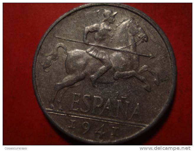 2239  ESPAÑA SPAIN ESPAGNE  10 CENTIMOS JINETE CELTA HORSE  CABALLO ANIMAL    AÑO / YEAR  1941  EBC+ - 10 Centimos