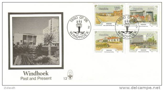 Namibia - 1990 Windhoek Past And Present FDC # SG 545-548 , Mi 675-678 - Namibie (1990- ...)