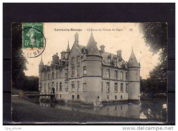 77 LORREZ LE BOCAGE Chateau Du Comte De Ségur, Ed Thomas 2, 1908 - Lorrez Le Bocage Preaux