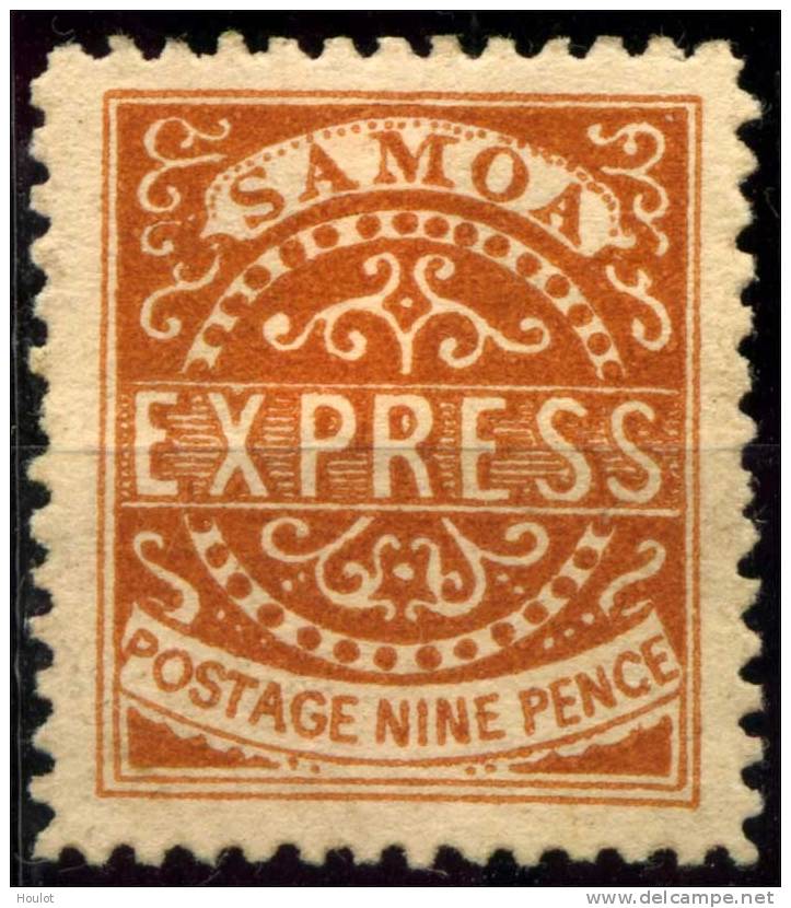 Samoa Mi.N° 4 III  9 Pence Braun,  (*) Ohne Gummi,1877/81. Freimarken. Ornamente - Samoa (Staat)