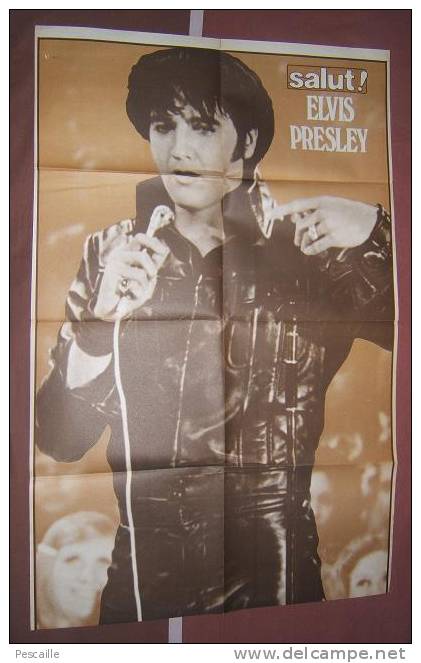 AFFICHE POSTER 56 X 89 Cm RECTO / VERSO SALUT! ELVIS PRESLEY - Afiches & Pósters