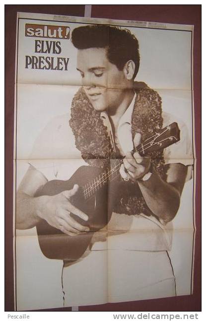 AFFICHE POSTER 56 X 89 Cm RECTO / VERSO SALUT! ELVIS PRESLEY - Affiches & Posters