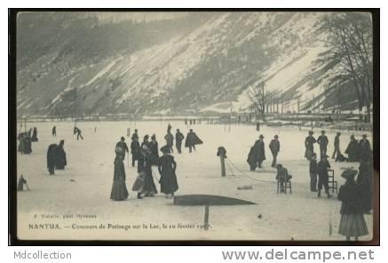 01 NANTUA Concours De Patinage Sur Le Lac, Le 10 Février 1907 - Nantua