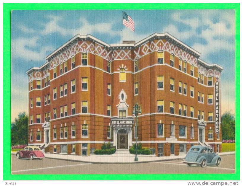 HARTFORD, CT - HOTEL HARTFORD - ANIMATED WITH OLD CARS - - Hartford