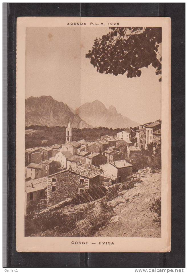 Corse - Evisa  Ansichtskarte  B (182)   Agenda  P.L.M. 1928 - Corse