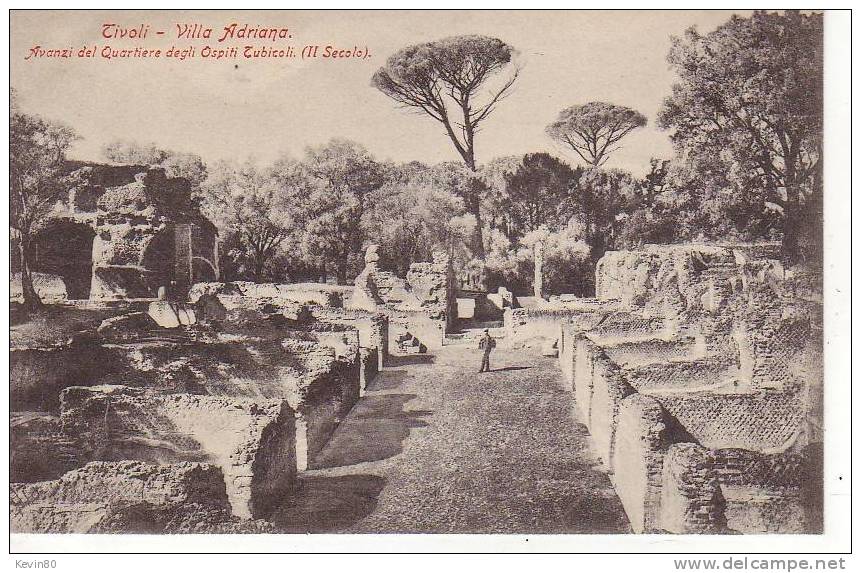 ITALIE TIVOLI Villa Adriana Cpa Animée - Tivoli