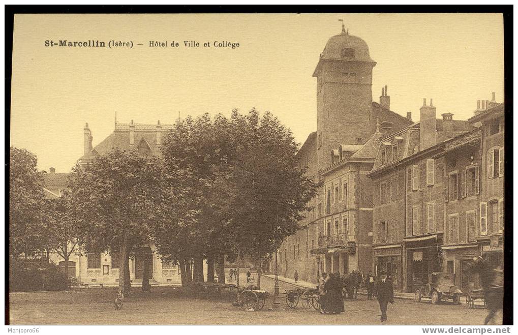 CPA De Saint-Marcellin – Hôtel De Ville & Collège - Saint-Marcellin