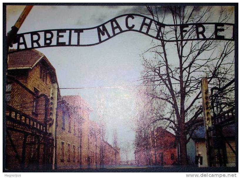 Poland,Oswiecim,Auschwitz ,Nazi  Extermination Camp,"Arbeit Macht Frei",Judaica,postcard - Polen