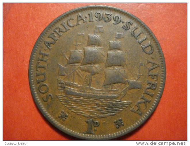 2536 SOUTH AFRICA SUD AFRICA   ONE PENNY    BARCO SHIP   AÑO / YEAR  1939 XF - Sudáfrica