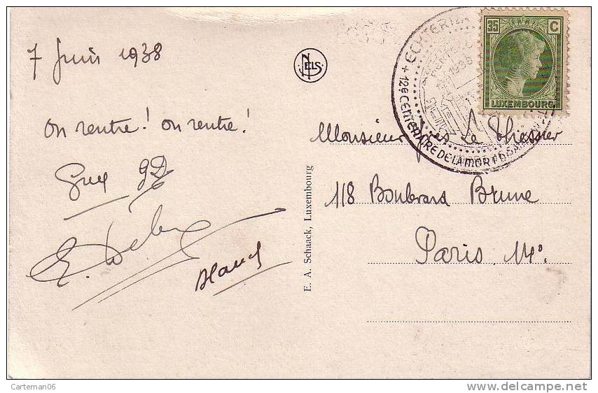 Sur Carte Postale 35 C - 1938 - Briefe U. Dokumente