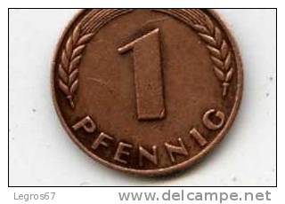 ALLEMAGNE 1 PFENNIG 1950 F - 1 Pfennig