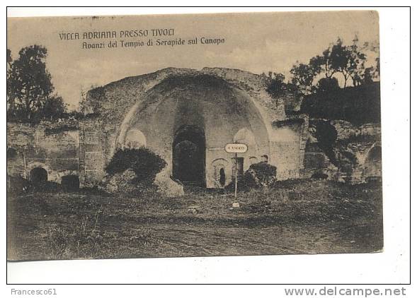 $ LAZIO Villa Adriana Tivoli Tempio Serapide 1910 Viaggiata - Tivoli