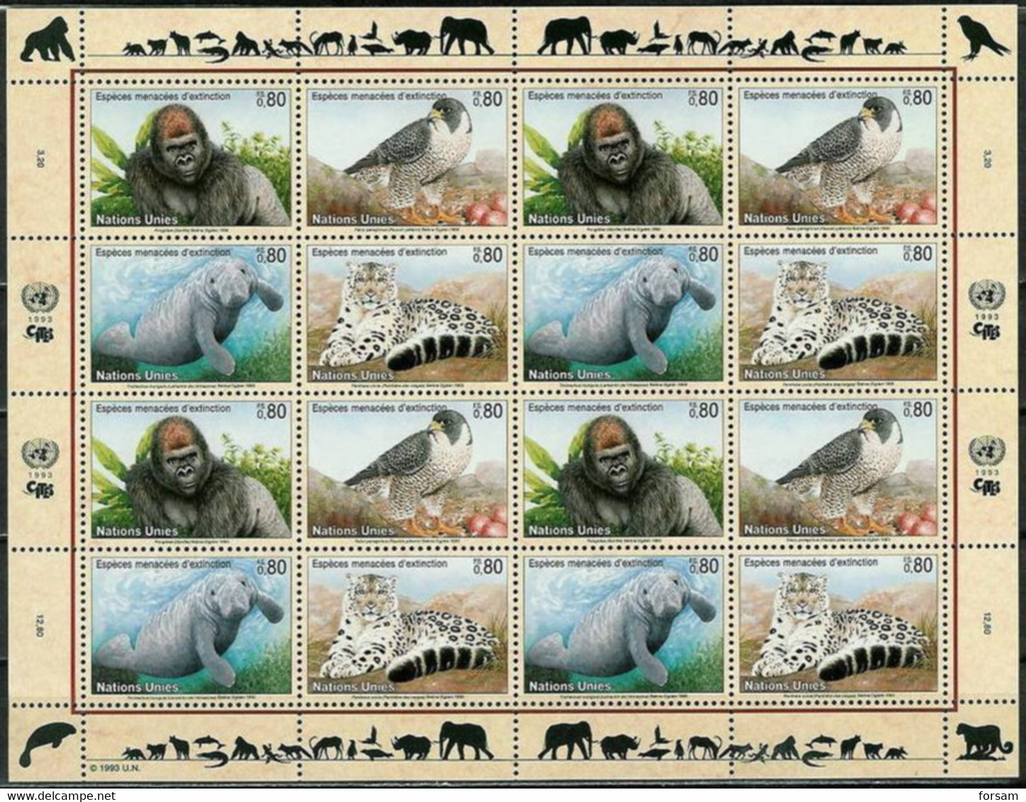 UN (UN GENEVA)..1993..Michel # 227-230...MNH. - Unused Stamps