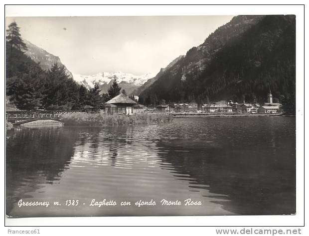 $ Valle D'Aosta GRESSONEY Laghetto 1964 Viaggiata - Altri & Non Classificati