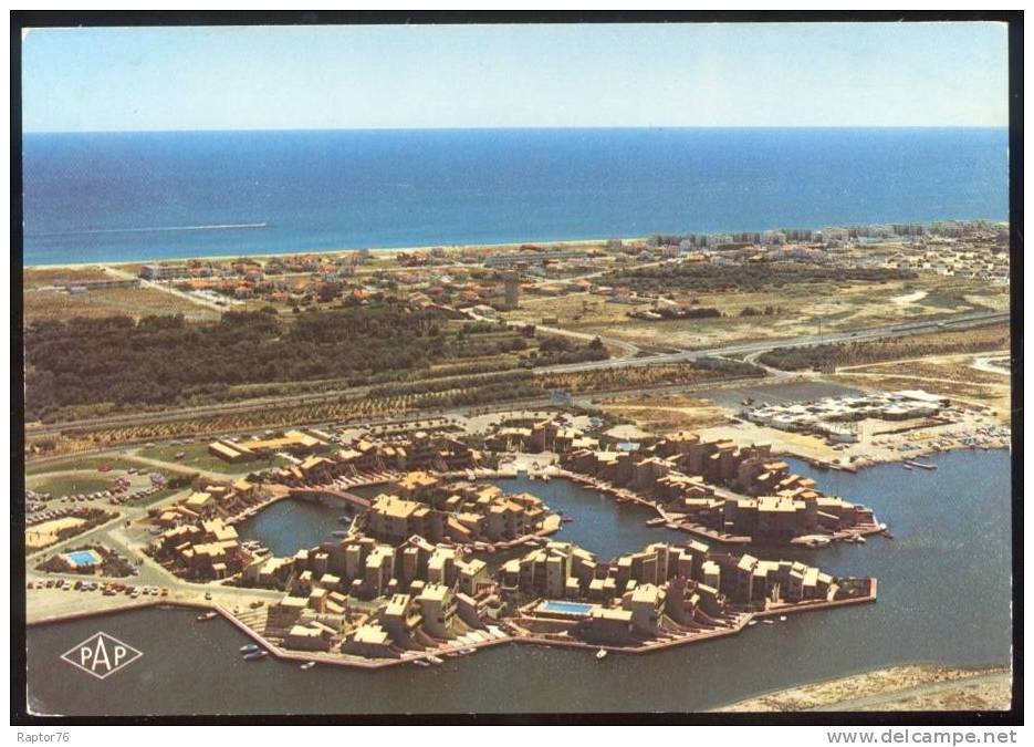 CPM   PORT BACARES  La Cité Lacustre Nautica  Vue Aérienne - Port Barcares
