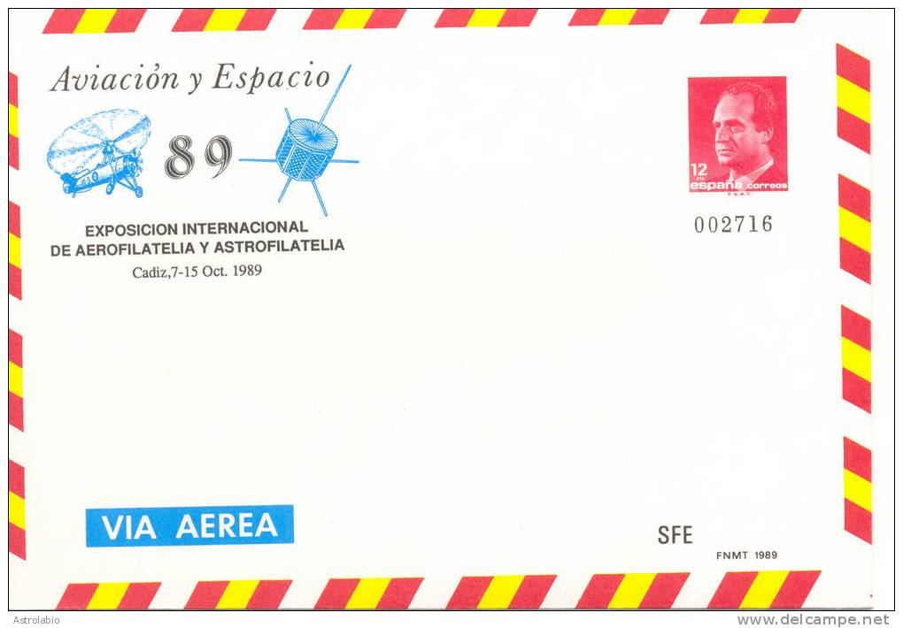 Espagne 1989 Entier Enveloppe " Exposición Inter. De Astrofilatelia " Edifil 14 - Europe