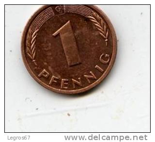 ALLEMAGNE 1 PFENNIG 1985 G - 1 Pfennig