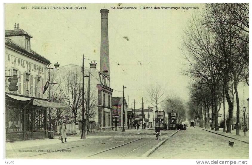 D93 - NEUILLY PLAISANCE  -  La Maltournée  -  L'Usine Des Tramways Nogentais - Neuilly Plaisance