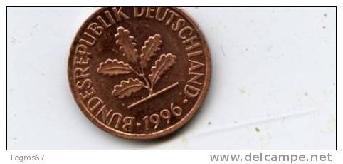 ALLEMAGNE 1 PFENNIG 1996 D - 1 Pfennig
