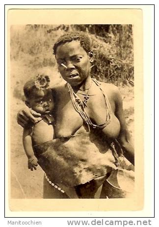 CONGO FRANCAIS FEMME ET SON ENFANT SEINS NUS - Französisch-Kongo