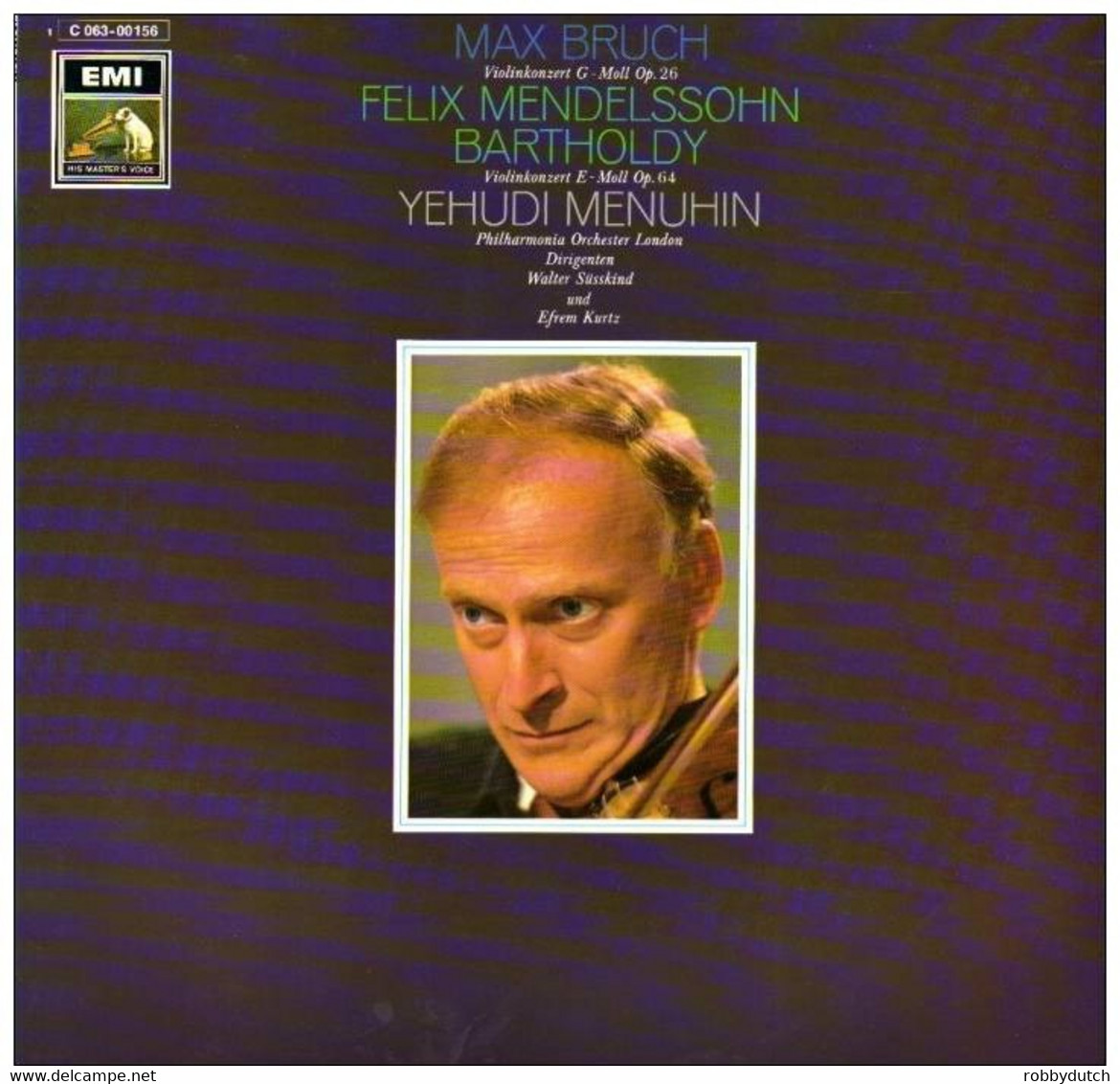 * LP * YEHUDI MENUHIN - KONZERT FÜR VIOLINE UND ORCHESTER (Bruch & Mendelssohn) EX-!!! - Klassiekers