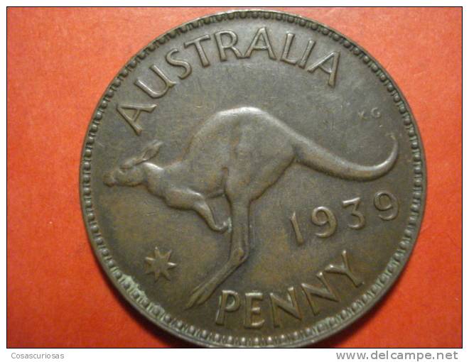 2564  AUSTRALIA ONE PENNY   CANGURO KANGOO ANIMAL    AÑO / YEAR  1939   XF++ - Penny