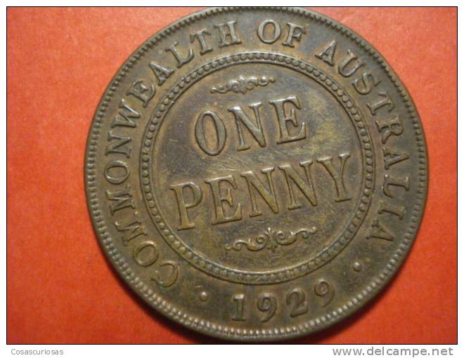 2568  AUSTRALIA ONE PENNY       AÑO / YEAR  1929   VF+ - Penny