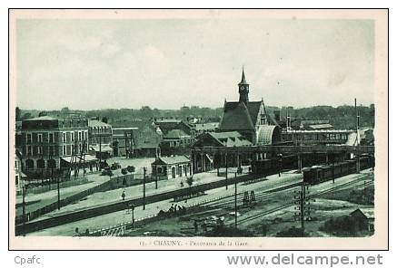 CHAUNY : Panorama De La Gare - Chauny