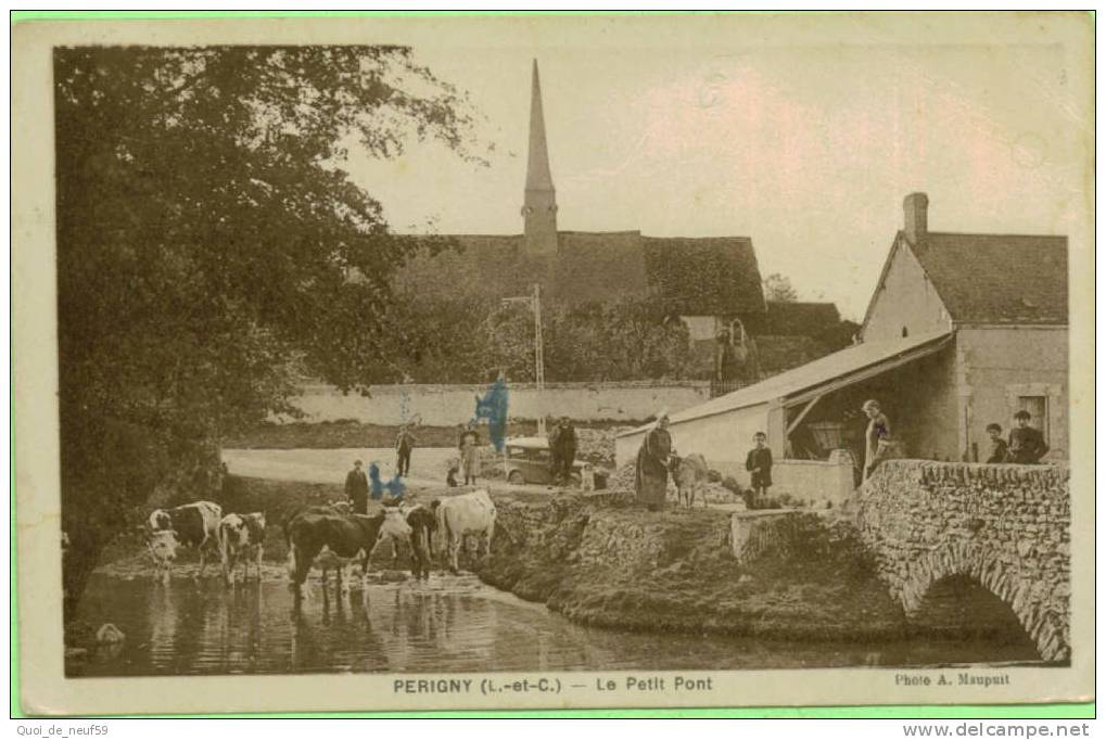 BK 4102 CARTE EN PROMO SELOMMES BEAUCE GATINE TOP TRES RARE PERIGNY LE PETIT PONT ANIMEE VACHES - Selommes