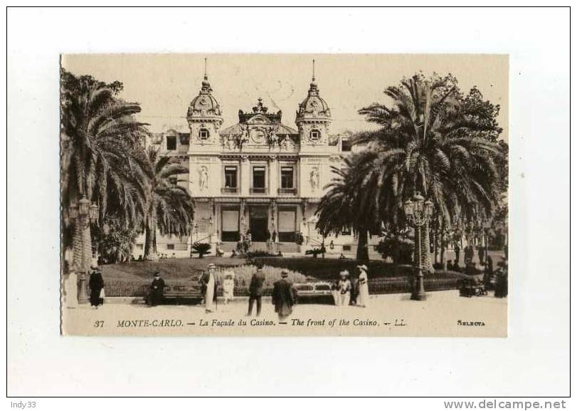 -  MONACO . MONTE-CARLO . LA FACADE DU CASINO . - Casinos