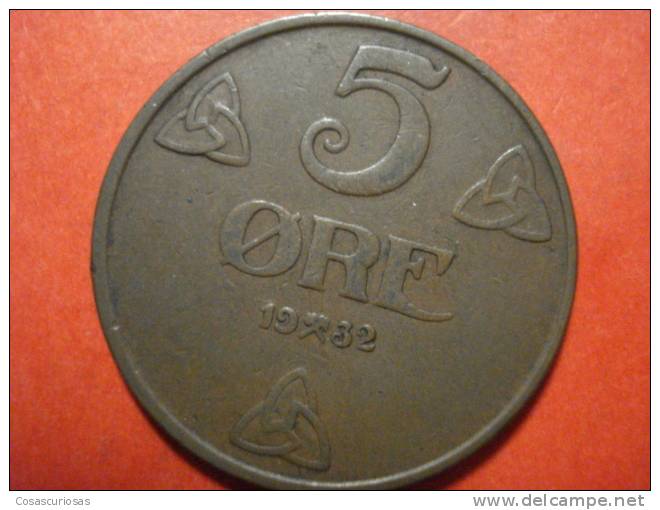 2600 NORGE NORWAY NORUEGA   5 ÖRE    AÑO / YEAR  1932  VF- - Norvegia