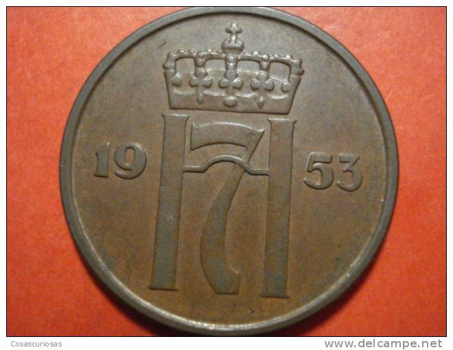 2606 NORGE NORWAY NORUEGA   5 ÖRE    AÑO / YEAR  1953  XF - Norway