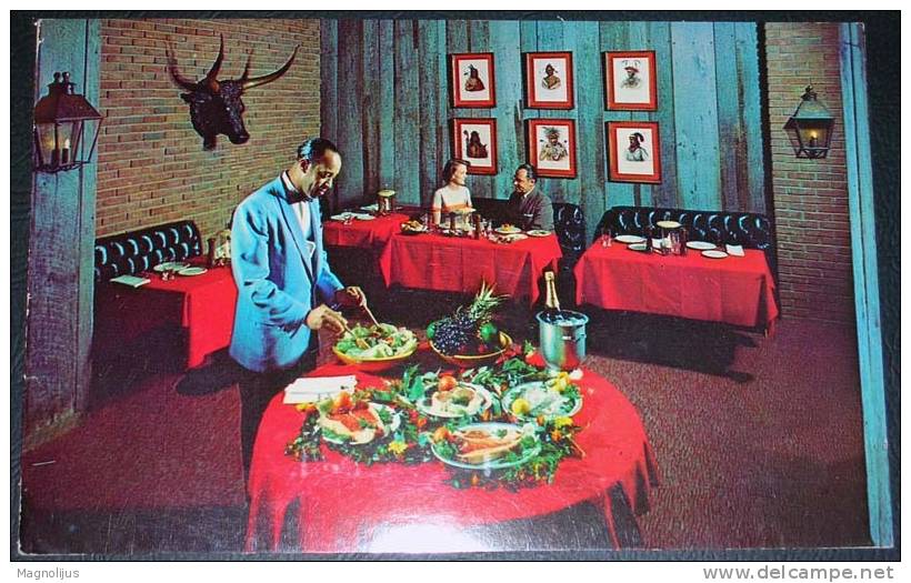 United States,Hotel,Restaurant,"Marriott",Waiter,Food,Fruits,Champagne,Couple,postcard - Washington DC