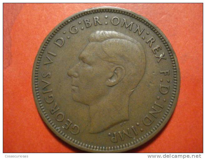 2626 UNITED KINGDOM  UK GRAN BRETAÑA  1 PENNY   AÑO / YEAR  1938  VF - D. 1 Penny