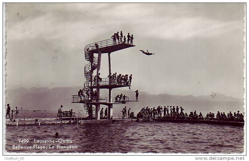 Le Plongeoir, Bellerive-Plage, Lausanne - Ouchy 1937 - Bellerive